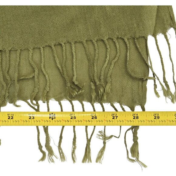 Pakistani NIDA AZWER ATELIER Scarf, Stole, Wrap 78 x 28 Green Gold Butterflies - Picture 11 of 12